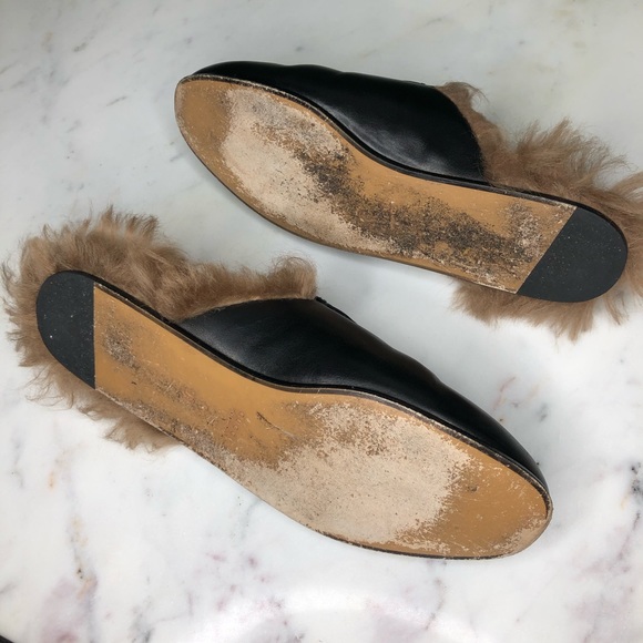 Gucci Leather Slides Slippers Princetown Blk - Picture 5 of 6